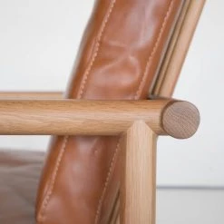 Super Simple OAK & LEATHER LOUNGE CHAIR - CARAMEL FURNITURE 13 Super Simple OAK & LEATHER LOUNGE CHAIR - CARAMEL FURNITURE