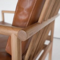 Super Simple OAK & LEATHER LOUNGE CHAIR - CARAMEL FURNITURE 14 Super Simple OAK & LEATHER LOUNGE CHAIR - CARAMEL FURNITURE