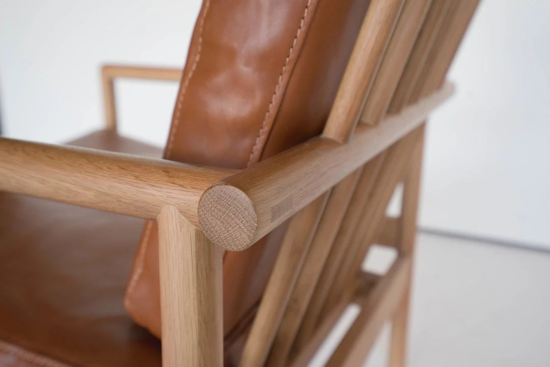 Super Simple OAK & LEATHER LOUNGE CHAIR - CARAMEL FURNITURE 7 Super Simple OAK & LEATHER LOUNGE CHAIR - CARAMEL FURNITURE
