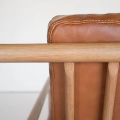 Super Simple OAK & LEATHER LOUNGE CHAIR - CARAMEL FURNITURE 15 Super Simple OAK & LEATHER LOUNGE CHAIR - CARAMEL FURNITURE