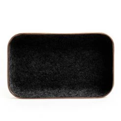 Super Simple DECOR SMALL LEATHER & WOOL TRAY - HEATHER BLACK