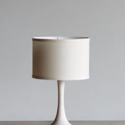 Super Simple LIGHTING TRUMPET SMALL TABLE LAMP - WHITE WASH