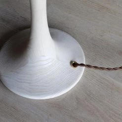 Super Simple LIGHTING TRUMPET SMALL TABLE LAMP - WHITE WASH