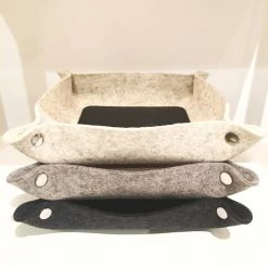 Super Simple DECOR LEATHER & WOOL VALET TRAY - CHARCOAL 9 Super Simple DECOR LEATHER & WOOL VALET TRAY - CHARCOAL