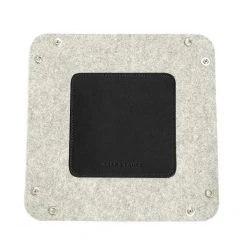 Super Simple LEATHER & WOOL VALET TRAY - HEATHER WHITE