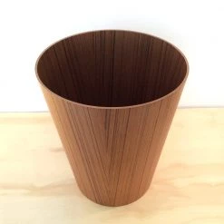Super Simple BATH WOOD WASTE BASKET - AYOUS TEAK